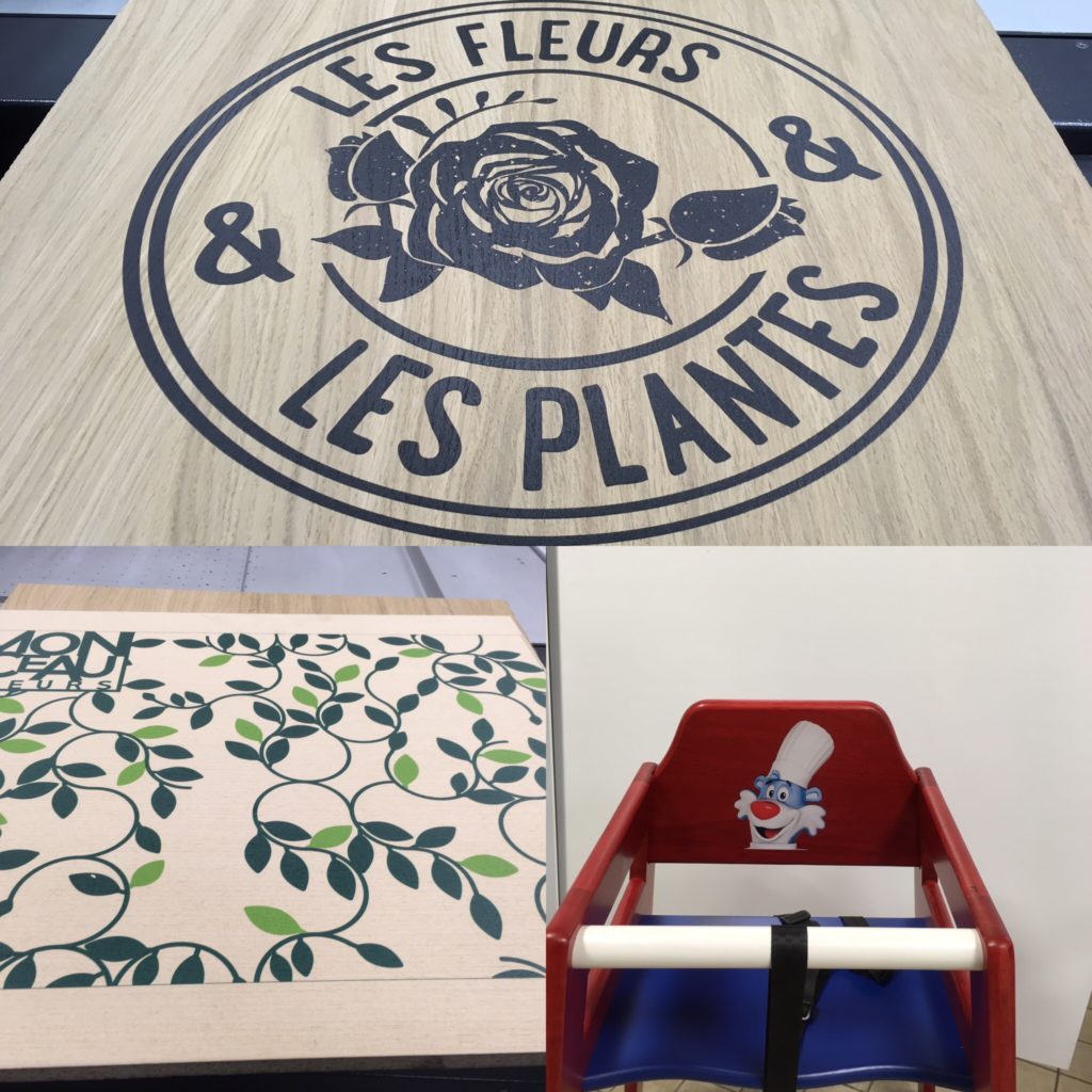 Impression UV directement sur bois