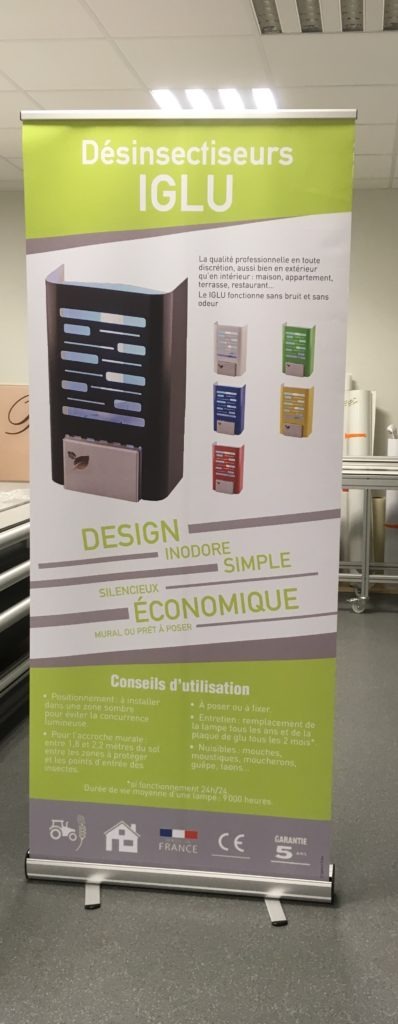 Impression et fourniture de roll-up dimensions : L 850 H 2000 mm